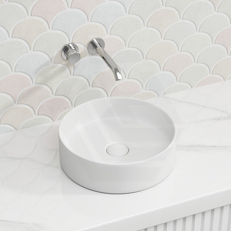 Lukka Olley Round Above Counter Ceramic Basin 300/350/394mm - 5 Colours Available