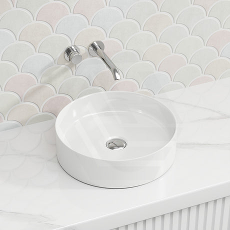 Lukka Olley Round Above Counter Ceramic Basin 300/350/394mm - 5 Colours Available