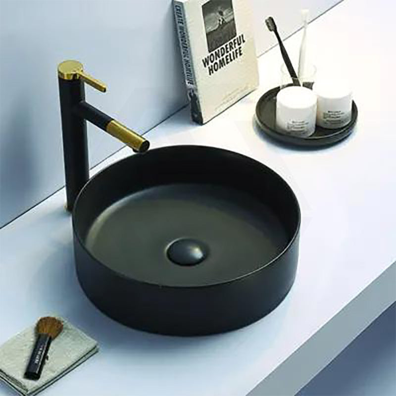 Lukka Olley Round Above Counter Ceramic Basin 300/350/394mm - 5 Colours Available