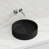 Lukka Olley Round Above Counter Ceramic Basin 300/350/394mm - 5 Colours Available