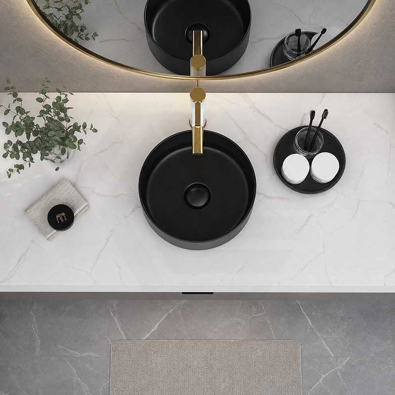 Lukka Olley Round Above Counter Ceramic Basin 300/350/394mm - 5 Colours Available