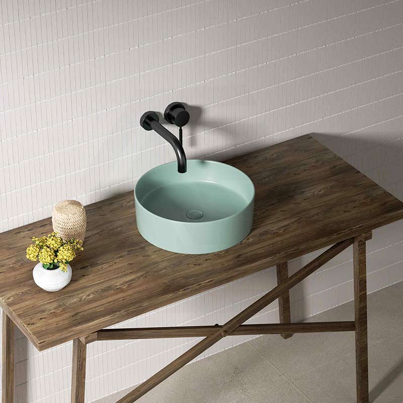 300/350/394mm Lukka Olley Round Above Counter Ceramic Basin Variant Colour Available