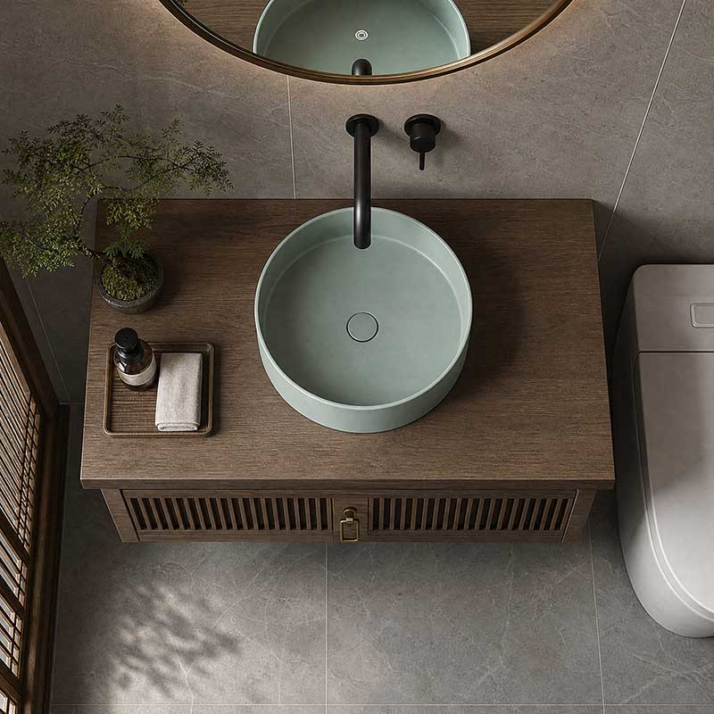 Lukka Olley Round Above Counter Ceramic Basin 300/350/394mm - 5 Colours Available