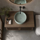 Lukka Olley Round Above Counter Ceramic Basin 300/350/394mm - 5 Colours Available