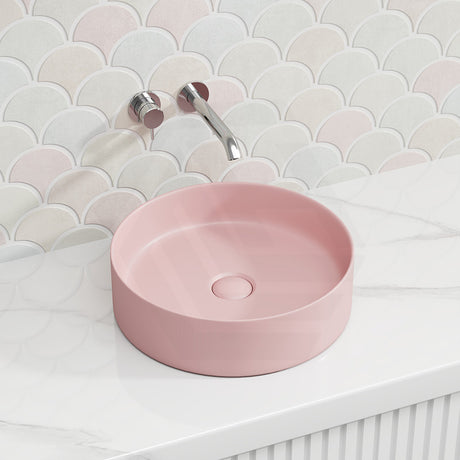 Lukka Olley Round Above Counter Ceramic Basin 300/350/394mm - 5 Colours Available