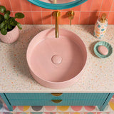 Lukka Olley Round Above Counter Ceramic Basin 300/350/394mm - 5 Colours Available