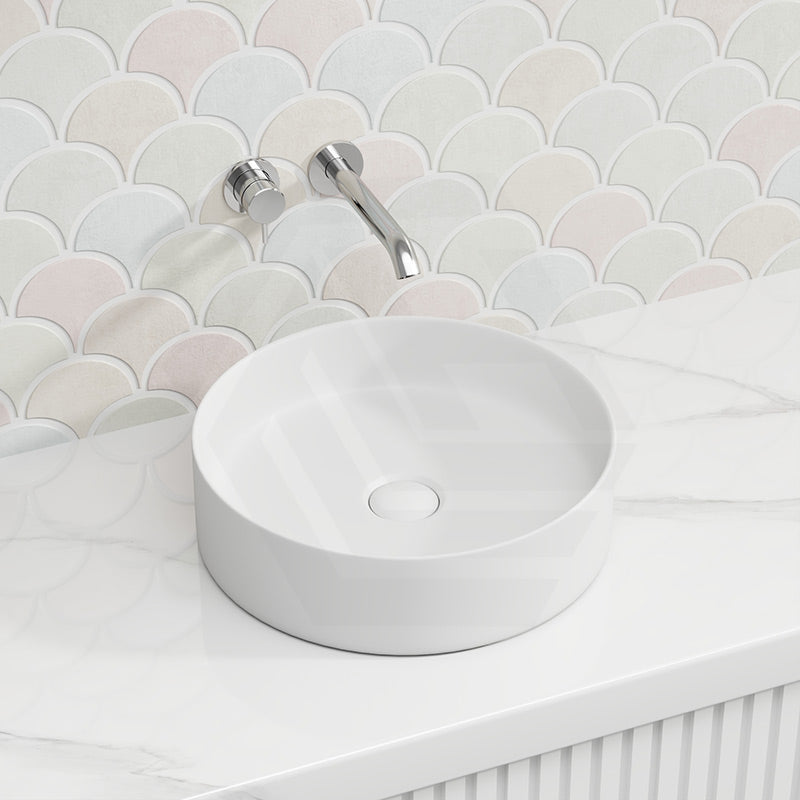 Lukka Olley Round Above Counter Ceramic Basin 300/350/394mm - 5 Colours Available