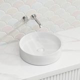 Lukka Olley Round Above Counter Ceramic Basin 300/350/394mm - 5 Colours Available