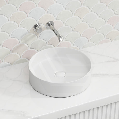 Lukka Olley Round Above Counter Ceramic Basin 300/350/394mm - 5 Colours Available