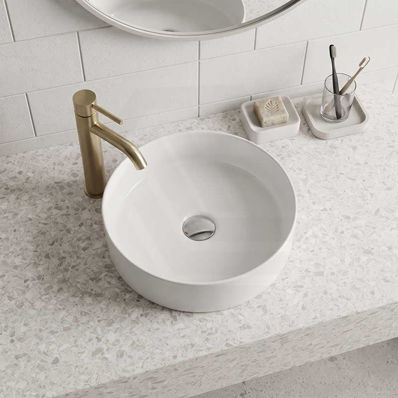 Lukka Olley Round Above Counter Ceramic Basin 300/350/394mm - 5 Colours Available