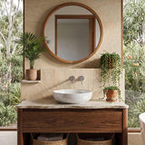 Lukka Oban Round Above Counter Ceramic Basin 377x377x110mm - Variant Colour
