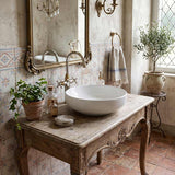 Lukka Oban Round Above Counter Ceramic Basin 377x377x110mm - Variant Colour