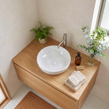 Lukka Oban Round Above Counter Ceramic Basin 377x377x110mm - Variant Colour