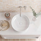 Lukka Oban Round Above Counter Ceramic Basin 377x377x110mm - Variant Colour