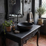 Lukka Oban Round Above Counter Ceramic Basin 377x377x110mm - Variant Colour
