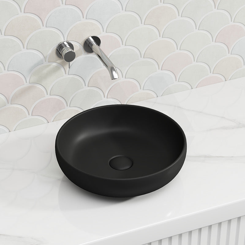 Lukka Oban Round Above Counter Ceramic Basin 377x377x110mm - Variant Colour