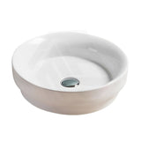 Lukka 400x400x110mm Olley Round Inset Ceramic Basin Gloss White
