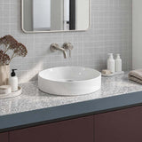 Lukka Olley Round Inset Ceramic Basin 400x400x110mm - Gloss White