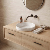 Lukka Olley Round Inset Ceramic Basin 400x400x110mm - Gloss White