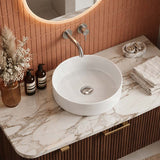 Lukka Olley Round Inset Ceramic Basin 400x400x110mm - Gloss White