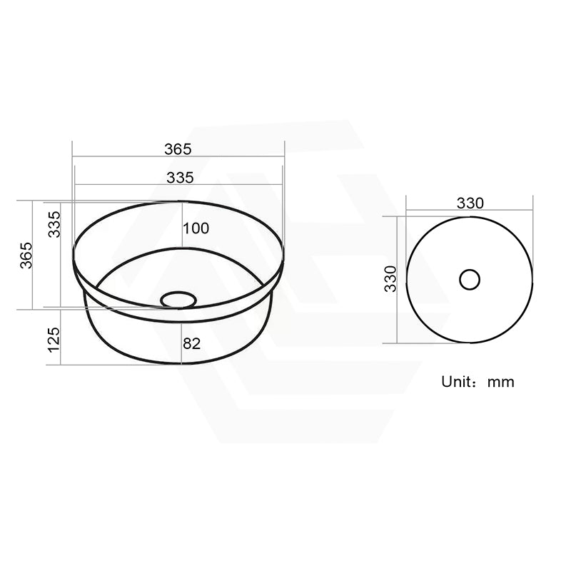 Lukka Olley 360x360x120mm Round Inset Ceramic Basin In Various Colour