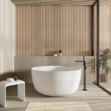 Lukka 1350mm Olley Round Free Standing Acrylic Bathtub with Overflow Variant Colour Available