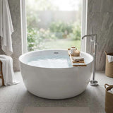 Lukka Olley Round Freestanding Acrylic Bathtub with Overflow 1350mm - Variant Colour