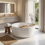 Lukka Olley Round Freestanding Acrylic Bathtub with Overflow 1350mm - Variant Colour