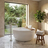 Lukka Olley Round Freestanding Acrylic Bathtub with Overflow 1350mm - Variant Colour