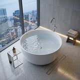 Lukka Olley Round Freestanding Acrylic Bathtub with Overflow 1350mm - Variant Colour