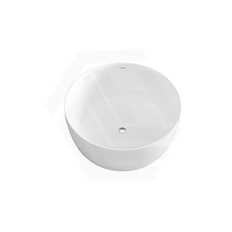 Lukka 1350mm Olley Round Free Standing Acrylic Bathtub with Overflow Variant Colour Available