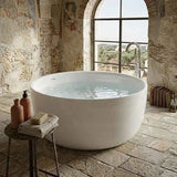 Lukka Olley Round Freestanding Acrylic Bathtub with Overflow 1350mm - Variant Colour