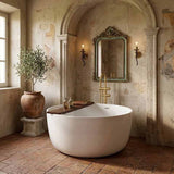 Lukka Olley Round Freestanding Acrylic Bathtub with Overflow 1350mm - Variant Colour