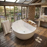 Lukka Olley Round Freestanding Acrylic Bathtub with Overflow 1350mm - Variant Colour