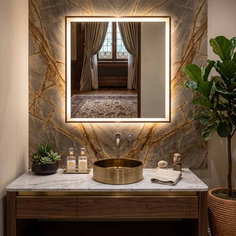 Lukka Ollia Round Fine Ceramic Above Counter Basin with Silk-Line Pattern Outside 346x346x114mm - Variant Color
