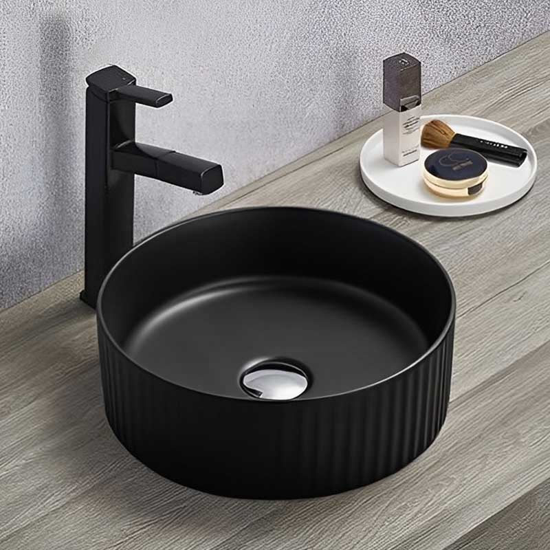 Lukka Olley Fine Ceramic Fluted Above Counter Basin 360/400mm - Variant Colour Available