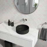Lukka Olley Fine Ceramic Fluted Above Counter Basin 360/400mm - Variant Colour Available