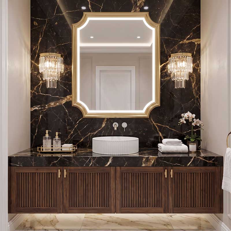 Lukka Olley Fine Ceramic Fluted Above Counter Basin 360/400mm - Variant Colour Available