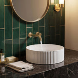 Lukka Olley Fine Ceramic Fluted Above Counter Basin 360/400mm - Variant Colour Available