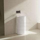 Lukka Ollia 445×455×860mm Matt White Freestanding Pedestal Acrylic Basin