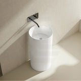 Lukka Ollia 445×455×860mm Matt White Freestanding Pedestal Acrylic Basin