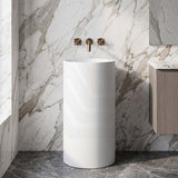 Lukka Ollia Freestanding Pedestal Acrylic Basin 445×455×860mm - Matt White