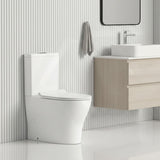 Lukka Orta Tornado Rimless Back to Wall Toilet Suite 700x385x841mm - Gloss White