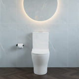 Lukka Orta Tornado Rimless Back to Wall Toilet Suite 700x385x841mm - Gloss White