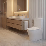 Lukka Orta Tornado Rimless Back to Wall Toilet Suite 700x385x841mm - Gloss White