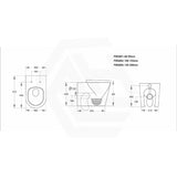 Lukka Orta 570x360x430mm Tornado Rimless Wall Faced Floor Pan Gloss / Matt White Available