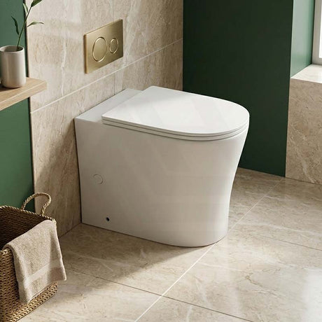 Lukka Orta Tornado Rimless Wall Faced Floor Toilet Pan Only 570x360x430mm - Gloss / Matt White Available