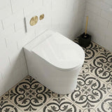 Lukka Orta Tornado Rimless Wall Faced Floor Toilet Pan Only 570x360x430mm - Gloss / Matt White Available