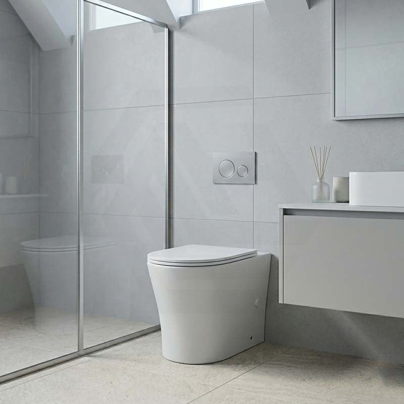 Lukka Orta Tornado Rimless Wall Faced Floor Toilet Pan Only 570x360x430mm - Gloss / Matt White Available