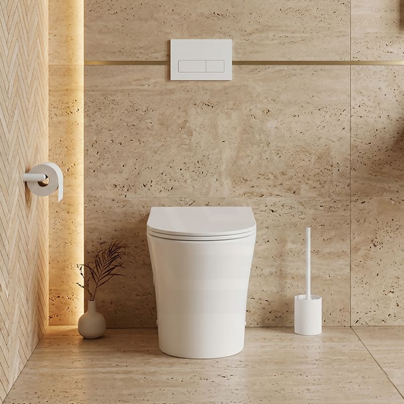 Lukka Orta Tornado Rimless Wall Faced Floor Toilet Pan Only 570x360x430mm - Gloss / Matt White Available